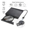 DVD Player External DVD Drive Slim Hard Plastic USB 3.0 9.5Mm DVD Enclosure Rewriter Burner Writer Cd-ROM Case for Laptop Cd/DVD Optic Mini dv Player (0 : 0 Color : Black) view 4