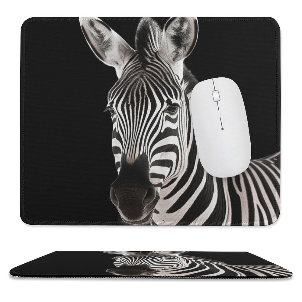 Mousepad with Stitched Edge Zebra MouseMat Non-Slip Rubber Mousepad Waterproof Desk Mat Comfortable Gaming MousePads for Office Laptop Computer