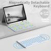 Aoub Keyboard Case for iPad (A16) 11th Generation 11-inch 2025, iPad 10th Generation 10.9 inch 2022 with Pencil Holder, 7 Color Backlit Detachable Wireless Bluetooth Keyboard Stand Folio - Gray view 4