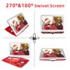 16.9" Portable DVD Player with 6 Hrs 5000mAH Rechargeable Battery, Car DVD Player Portable with 14.1" Large Swivel Screen, Sync TV Support USB/SD Card with Car Charger, Red view 2