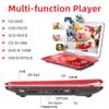 16.9" Portable DVD Player with 6 Hrs 5000mAH Rechargeable Battery, Car DVD Player Portable with 14.1" Large Swivel Screen, Sync TV Support USB/SD Card with Car Charger, Red view 4
