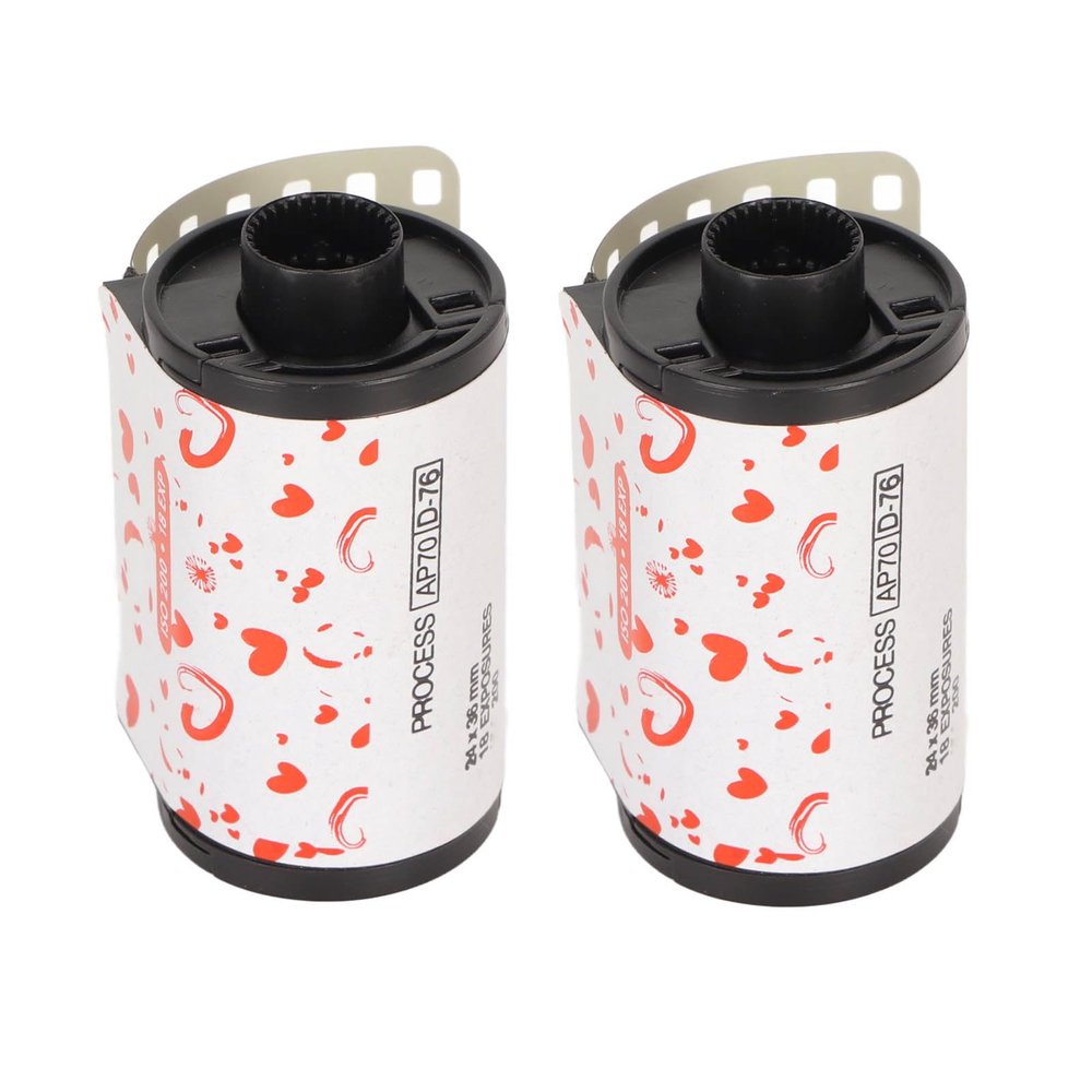 HOHXFYP 36 Sheets Black and White Print Film, 2 Roll18 Exposures 35mm Black and White Printing Film, ISO 200 Cute Retro Photo Printer Paper for 135 Camera