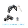 CAMVATE Crab clamp + 1/4"-20 Slotted Screw + 1/4"-20 Thread Screw Connector view 4
