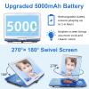 16.9" Portable Mobile DVD Player with 14.1" Large Swivel Screen with 6 Hrs Rechargeable Battery for Kids, Sync TV, Support USB SD Card with Car Charger (Blue) view 2
