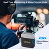 BOYA Wireless Lavalier Microphone 2.4GHz Duan Channel Wireless Micrrophone System with Transmitter and 1 Receiver for Camera iPhone Android Phone Video Recording YouTube Vlog Live Streaming (BY-M1V1) view 3
