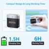 BOYA Wireless Lavalier Microphone 2.4GHz Duan Channel Wireless Micrrophone System with Transmitter and 1 Receiver for Camera iPhone Android Phone Video Recording YouTube Vlog Live Streaming (BY-M1V1) view 4