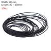 50Pcs 45-130mm Cassette Tape Machine Belts Assorted Common Square Rubber Belt for CD DVD Recorders 45-130mm view 2
