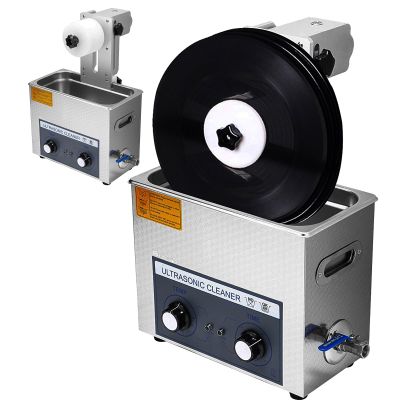6L Ultrasonic Vinyl Record Cleaner, 4 Records Vinyl Automatic Rotating Double-Sided LP Cleaning,Vinyl Record Cleaning System for Professional Cleaning