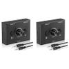 Viodmss 2 Set 3.5mm Audio Switcher, 2 Input 1 Output/1 Input 2 Output Audio Splitter Switcher, Switcher Box,One-Key Mute Button view 1