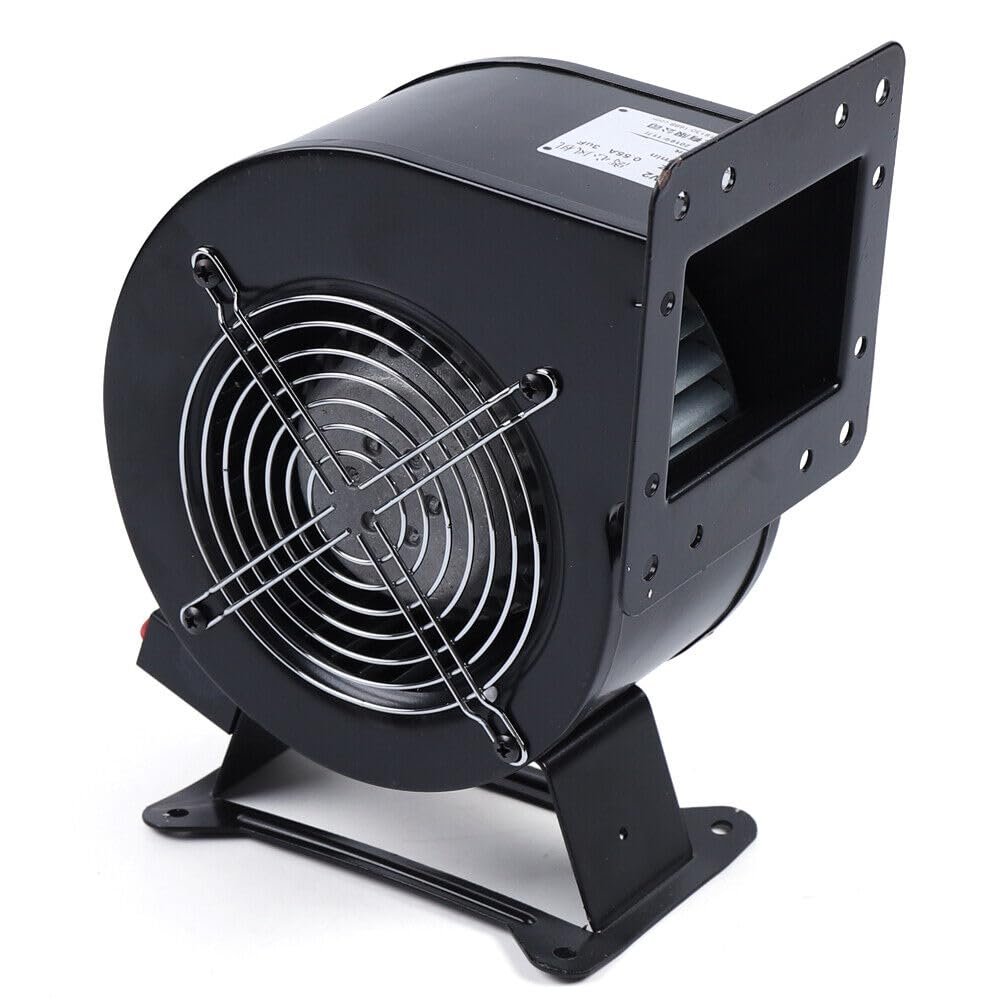 Bitodd Centrifugal Blower Fan, Lightweight and Compact Centrifugal Air Mover, High Air Volume Fume Hood Dedicated Fan for Water Damage Restoration Janitorial Plumbing Home Use Air Blower (Black)
