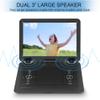 17.9" Portable DVD Player with 15.6" HD Swivel Large Screen, DVD Player Portable with 6 Hrs 5000mAh Rechargeable Battery, Sync TV, Support USB/SD Card/Regions Free, Car Charger view 3