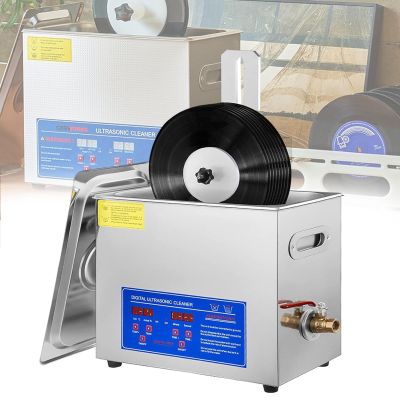 Ultrasonic Cleaner,6L/10L/15L Ultrasonic Vinyl Record Cleaner,Professional Ultrasonic Parts Cleaner,for Cleaning Glasses, Jewellery, Watches, Multi-Way,15L