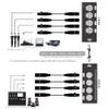 Viodmss 3Pair 4-Channel 3-Pin XLR Audio and Over Network Cable Extender, DMX512 Network Signal Extender 1 Male+1 Female view 2