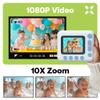 Andoer Instant Camera Kids Instant Print Camera for Children Digital Camera 1080P for Kids 2.4 Inch IPS Screen 10X Zoom for Kids Boys Girls, Blue view 4