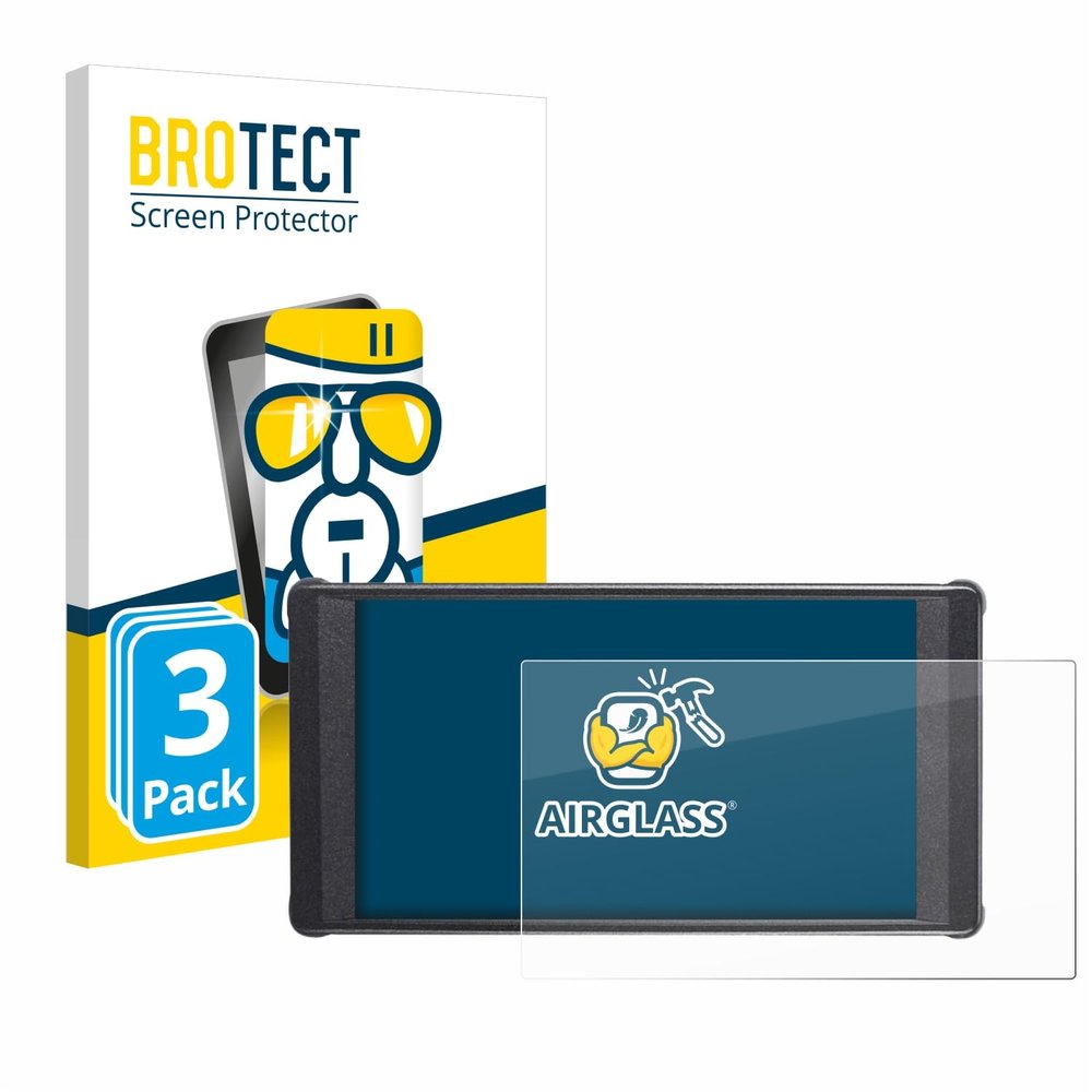 brotect Glass Screen Protector Film Compatible with Portkeys PT6 (3 Pack) - Glass-Foil 9H Protection [Scratch Resistant, High Clarity]