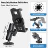 TeQable Industrial Tablet Mount for Truck&Vehicle, Heavy Duty Drill Base iPad Mount Holder for Car, Adjustable Aluminum Arm, Compatible w/ 4.7"-12.9" Devices, Perfect for Dashboard, Boats, WallsBlack view 3