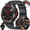 1.45" Smart Watch for Men Women (Make/Answer Call), 2024 New Mens Smartwatches, Hands-Free Calling & LED, Fitness Tracker Smartwatch for Android iPhones, Digital Watches Step Counter, 3 Straps (Brown) view 1