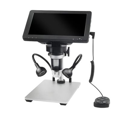 JOEBO Microscope Kit 12MP DM9 HD 7 Inch 1200x Digital Microscope Industrial Magnifier Microscope Lens Adapters (Color : Without Battery)