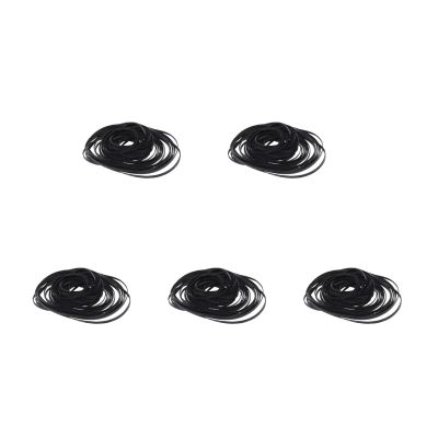 50Pcs 4mm Width Mix Cassette Tape Machine Belts Assorted Drive Flat Rubber Belt for CD DVD Recorders Cassette Tape Drive Belt Assorted Belt Recorder