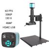 Microscope Kit 4K 2K 1080P 48MP Microscope Camera Video Lab HDMI USB TF Microscope Camera Remote 130X 180X Zoom C Mount Lens + Metal Base Fit for Phone PCB Repair Microscope Lens Adapters (Color : Sm view 3