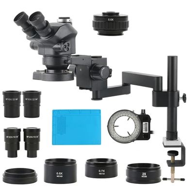 JOEBO Microscope Kit 3.5X-200X Zoom Stereo Trinocular Microscope Clamp Folding Extension Type Base +48MP 55MP 4K 2K HDMI USB VGA Digital Video Camera Microscope Lens Adapters (Color : 3.5x-200x)