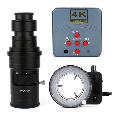 JOEBO Microscope Kit 4K Ultra HD 1080P Compatible HDMI USB Digital Video Microscope Camera 200X C-Mount Lens Soldering Repair Tools Microscope Lens Adapters (Color : C NO Stand)