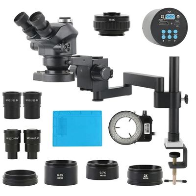 Microscope Kit 3.5X-200X Zoom Stereo Trinocular Microscope Clamp Folding Extension Type Base +48MP 55MP 4K 2K HDMI USB VGA Digital Video Camera Microscope Lens Adapters ( Color : 1080P HDMI VGAType-c