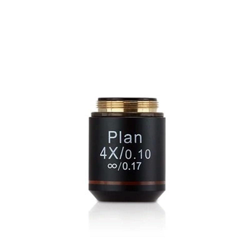 Joebo Microscope Kit Optical Microscope 195 4X10X40X100X Infinite Flat Field Achromatic Objective Standard RMS Interface 20.2mm Microscope Lens Adapters (Color : 4X)