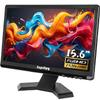 Suprlipy 15.6 inch FHD Small IPS Monitor LCD Display Screen 1920x1080 60Hz 16:9 with BNC VGA AV Input Built-in Lounspeakers for CCTV Security Camera DVR PC RasPi view 1