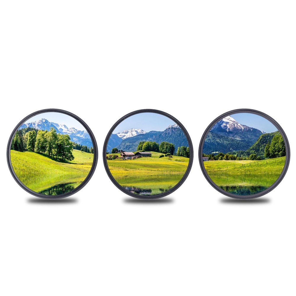 ASHATA ND Lens Filter 72mm ND2 ND4 ND8 Adjustable Neutral Density Filter for Camera Lens, Multi Layer Coating, Accessory (72mm)