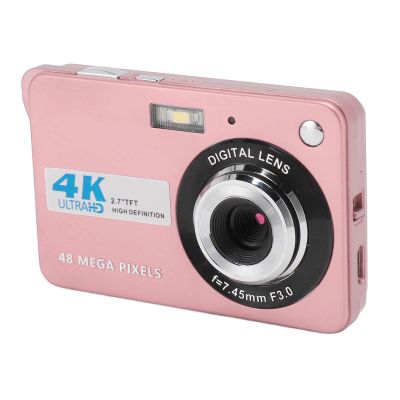 Yunseity 48MP 4K Digital Camera, Vlogging Camera with 8X Digital Zoom, Autofocus Anti Shake Compact Camera with 2.7 Inch Screen, with Fill Light, for Kids Teens Beginner Adult