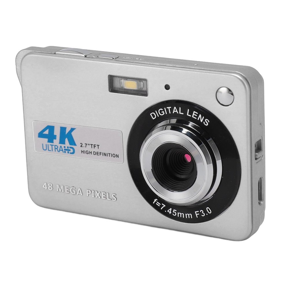 Yunseity 48MP 4K Digital Camera, Vlogging Camera with 8X Digital Zoom, Autofocus Anti Shake Compact Camera with 2.7 Inch Screen, with Fill Light, for Kids Teens Beginner Adult
