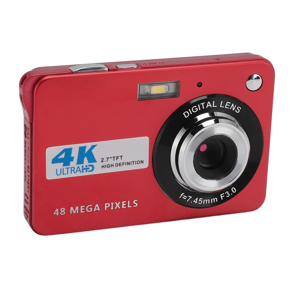 Yunseity 48MP 4K Digital Camera, Vlogging Camera with 8X Digital Zoom, Autofocus Anti Shake Compact Camera with 2.7 Inch Screen, with Fill Light, for Kids Teens Beginner Adult