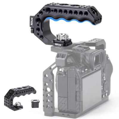Generic Nitze Lil Stinger Handle Camera Universal Top Handle with 3/8 ARRI Locating Pins,Cold Shoe Adapter, black