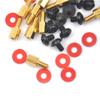 10Pcs 6.5mm 6-32-M3 Computer Golden Motherboard Riser+Silver Screws + Red Washers view 1