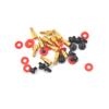 10Pcs 6.5mm 6-32-M3 Computer Golden Motherboard Riser+Silver Screws + Red Washers view 4