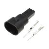 TakenE 1 Set 2 Pin Male Female Water Temperature Sensor Plug Automobile Waterprof Connector 12162197 12162195 12162193 (Color : Male Set) view 1