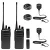 2 x Motorola CP100D Analog UHF Portable Non-Display Two Way Radio, 16 Channel, 4 Watt (403-480MHz) + 2 x HKLN4606 Remote Speaker Mic - 2 Pack with Mic Bundle view 1