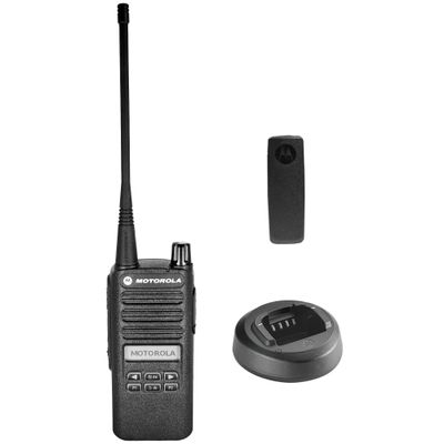 Motorola CP100D Analog UHF Portable Two Way Radio with Display and Limited Keypad, 16 Channel, 4 Watt (403-480MHz)