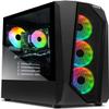 AQVIN AQB30 Gaming Tower Desktop PC - Intel i7 Core Processor Upto 4.00GHz, 32GB RAM 1TB SSD, GeForce GTX 1660 6GB GPU, RGB Fans, WiFi, Windows 10 Pro - Black view 2