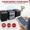 Pyle Home Stereo Shelf System  30W Bluetooth CD Player with FM Radio, USB/SD Playback, Dual 2-Way Speakers, Remote Control, Clear Sound Audio System for Home Entertainment  (Black) PHSKR24 view 3