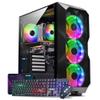 AQVIN AQB70 Gaming Tower PC - Intel i7 Core Processor Upto 4.00GHz, 32GB RAM 1TB SSD, GeForce GTX 1660 6GB GPU, RGB Fans, WiFi, Windows 10 Pro - Black view 1