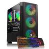 AQVIN AQ10 Gaming Desktop Tower PC - GeForce GTX 1660 6GB GPU, i7 Intel Processor Upto 4.00GHz, 32 GB DDR4 RAM, 1TB SSD, HDMI, WiFi, Windows 10 Pro - Black view 1