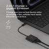 Belkin Connect USB-C to Ethernet + Charge Adapter 100W w/Gigabit Ethernet Port and USB-C Port - 10/100/1000 Mbps for Fast Internet Connection - Compatible with iPhone 17, Samsung Galaxy S25, & More view 2