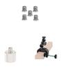 CAMVATE 5 Pieces 1/4"-20 Female to 3/8"-16 Male + Camera Clamp Mount + 1/4" Male to 3/8" Female view 1
