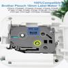 Absonic 3-Pack Tze-541 18mm 0.7" Black on Blue Label Tape Compatible for Brother Tze541 Tz-541 Tz541 3/4" P Touch Tze Tz Tape 18mm Blue Label Maker for PTD410 PTD460 PTD610BT PTD400 PTP710BT PTP700 view 3