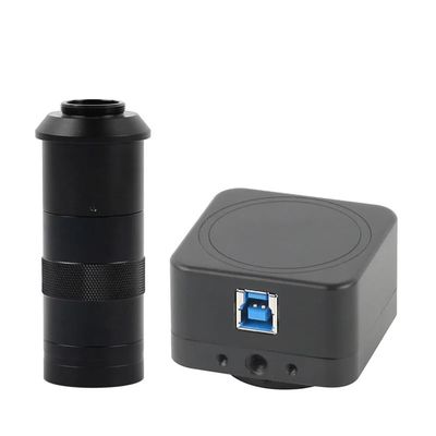 Joebo Microscope Kit 8MP 4K USB C-Mount Video Microscope Camera HD Electronic Digital Eyepiece for Stereo Biological Microscope Microscope Lens Adapters (Color : with 100x Lens)
