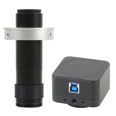 Joebo Microscope Kit 8MP 4K USB C-Mount Video Microscope Camera HD Electronic Digital Eyepiece for Stereo Biological Microscope Microscope Lens Adapters (Color : with 130x Lens)