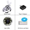 JOEBO Microscope Kit 1000x 8 LED USB 2.0 Digital Microscope Mini Camera with OTG Adapter and Metal Stand Microscope Lens Adapters view 4