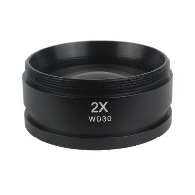 Microscope Kit Microscope Auxiliary Barlow Lens Big Attachment Objective Lens- WD165 WD30 0.5X 1.0X 0.7X 2.0X Assisted Auxiliary Industry Video Microscope Objectives Len Microscope Accessoires Barlow